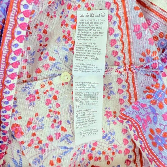 NWOT J.Crew Boho Border Print Cotton Tunic Blouse – Women’s Small - Picture 9 of 11